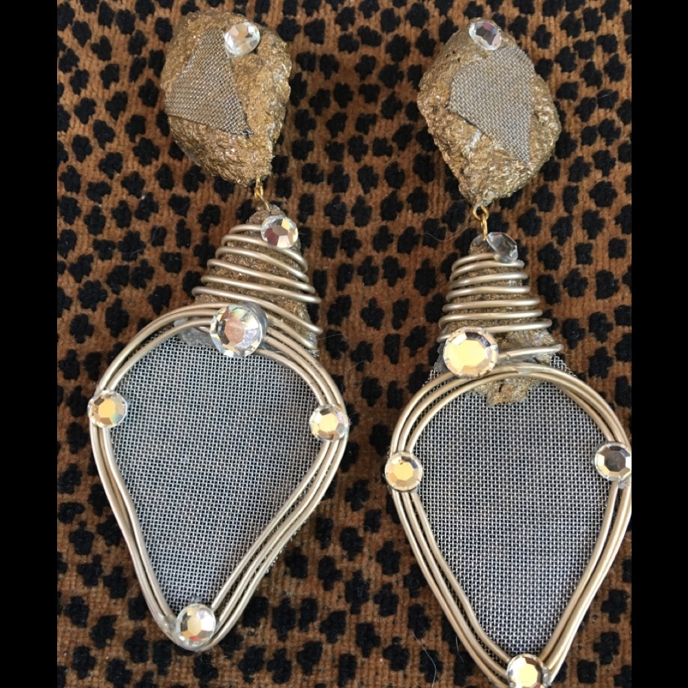 Fun, arty clip earrings!